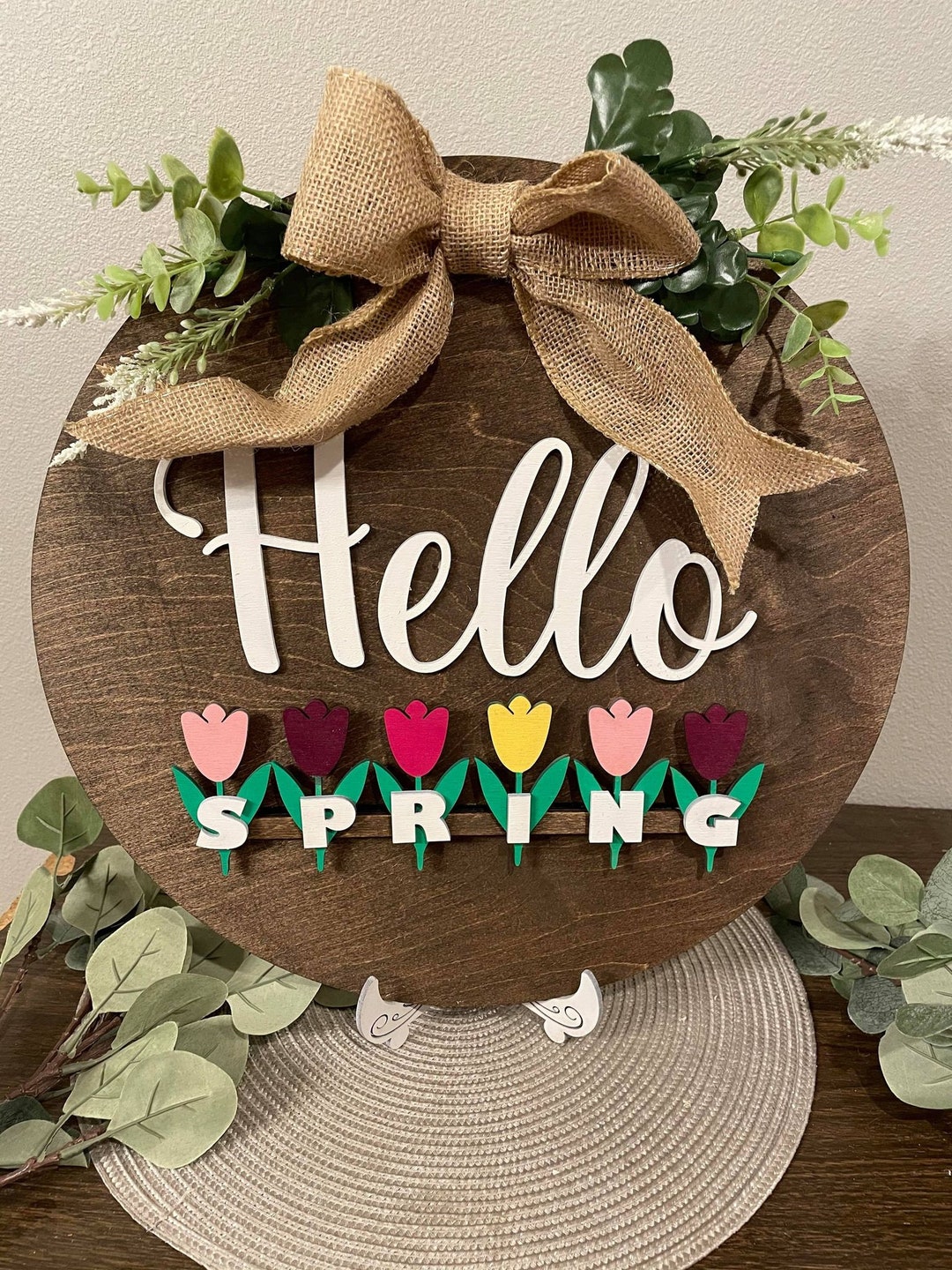 Interchangeable Hello Sign Fall Winter Spring Summer Construction ...