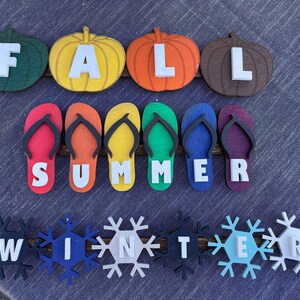 Interchangeable Hello Sign; Fall | Winter | Spring |summer | Version 2. ...