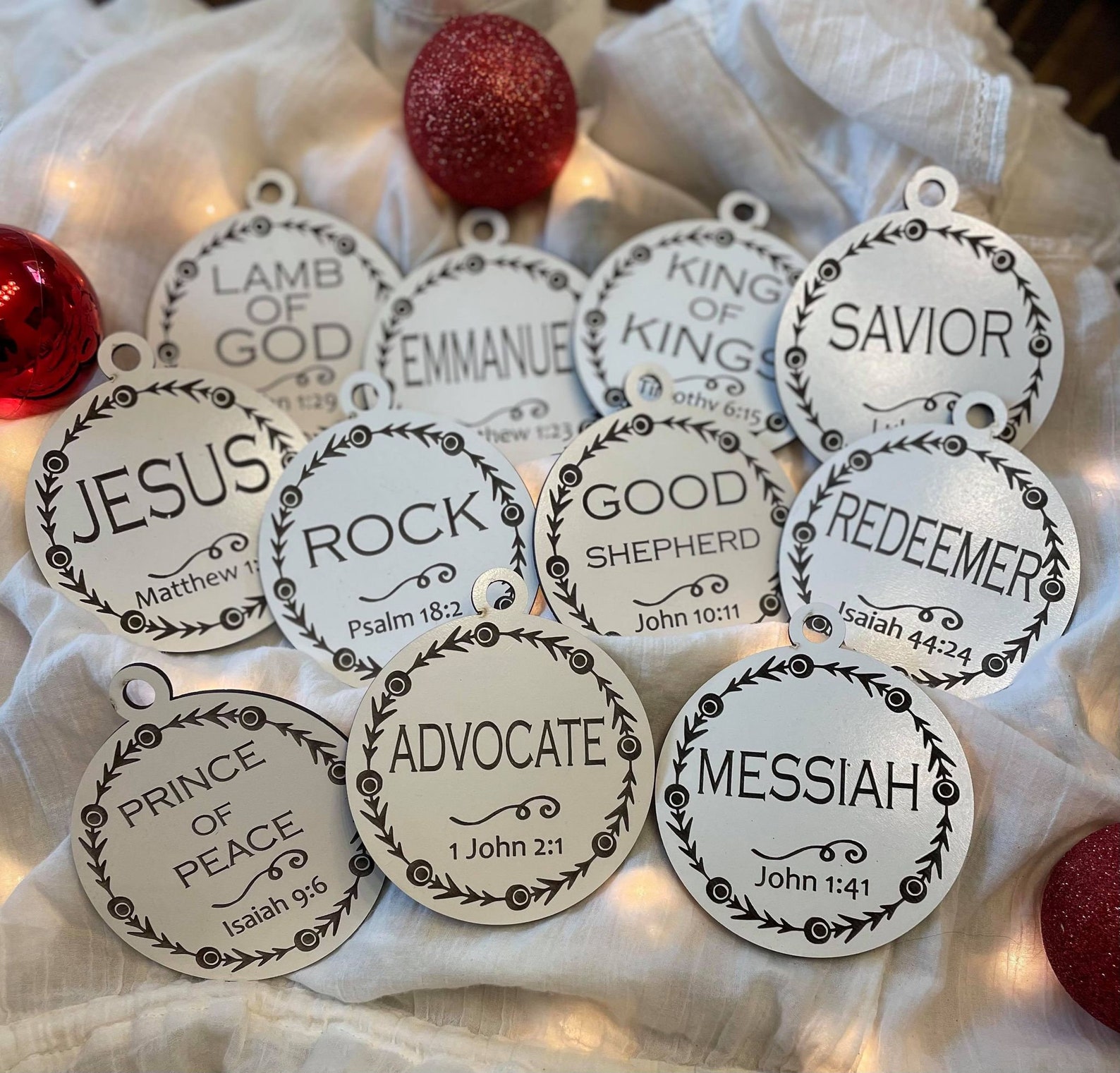 Names of God Christ Jesus Christmas Ornament BUNDLE Etsy