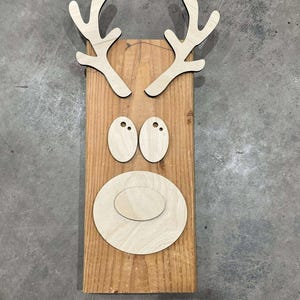 Digitaal bestand | Rendier uitgesneden | Zelf knutselen | Rode neus | Kerstmis | SVG | Digitale versie
