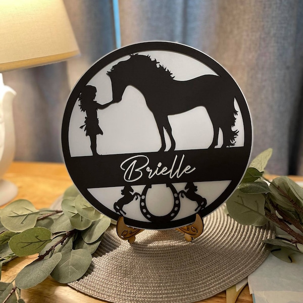 Horse wall name sign | Bundle | Cowboy hat Included | Digital file | SVG