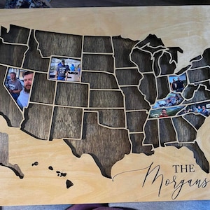 USA Ausschnitt | Bilder einfügen | Gereist | 2 Lagen | Digitale Datei | SVG