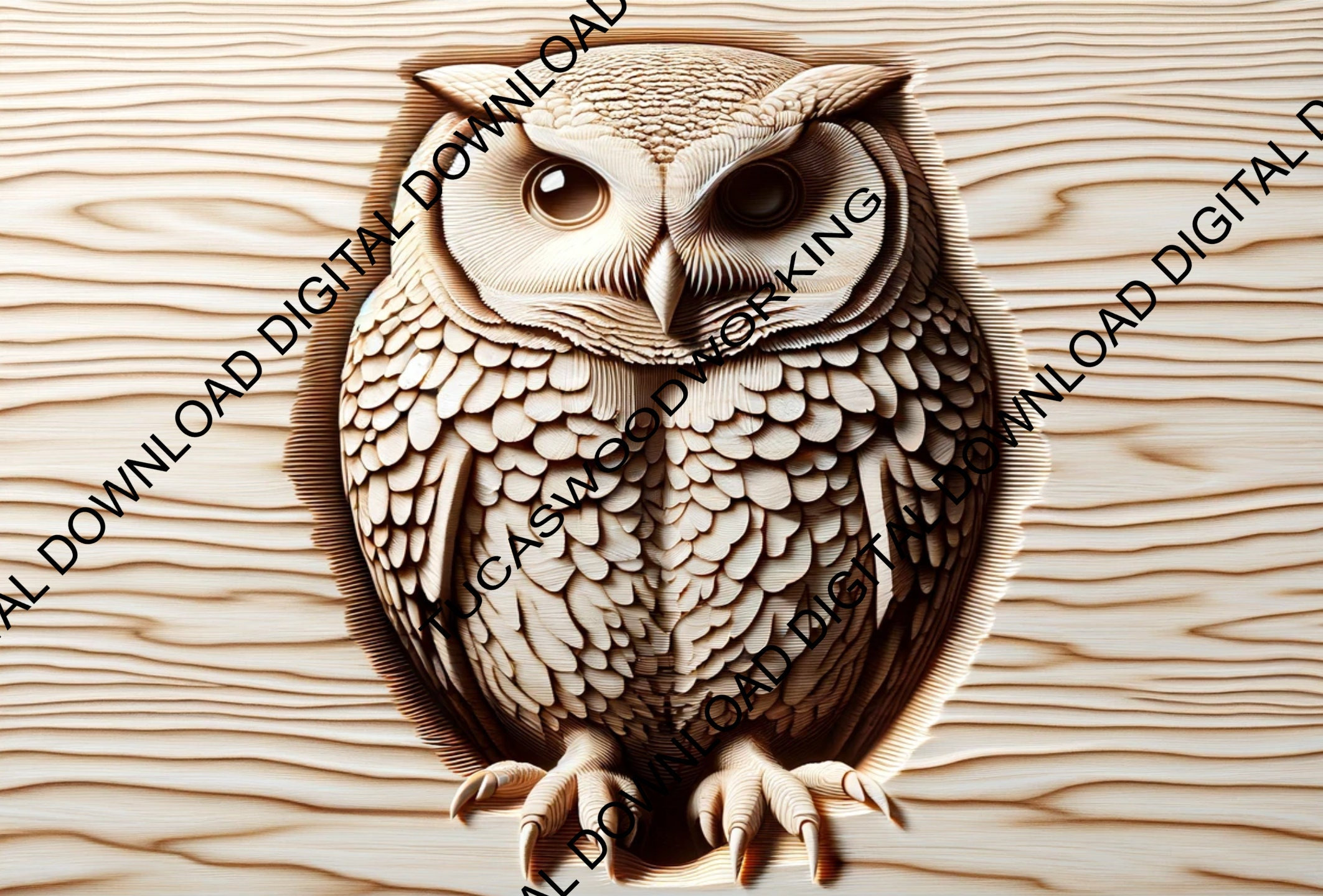 Owl 3D Laser Engrave Illusion - png, jpg, svg