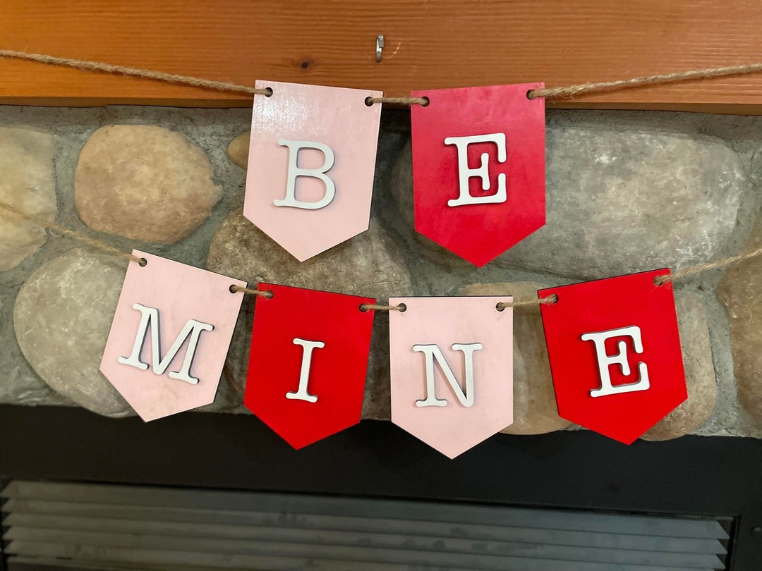 Valentines Day Banner | Rectangular Banner | Be Mine | Bonus- LOVE ...