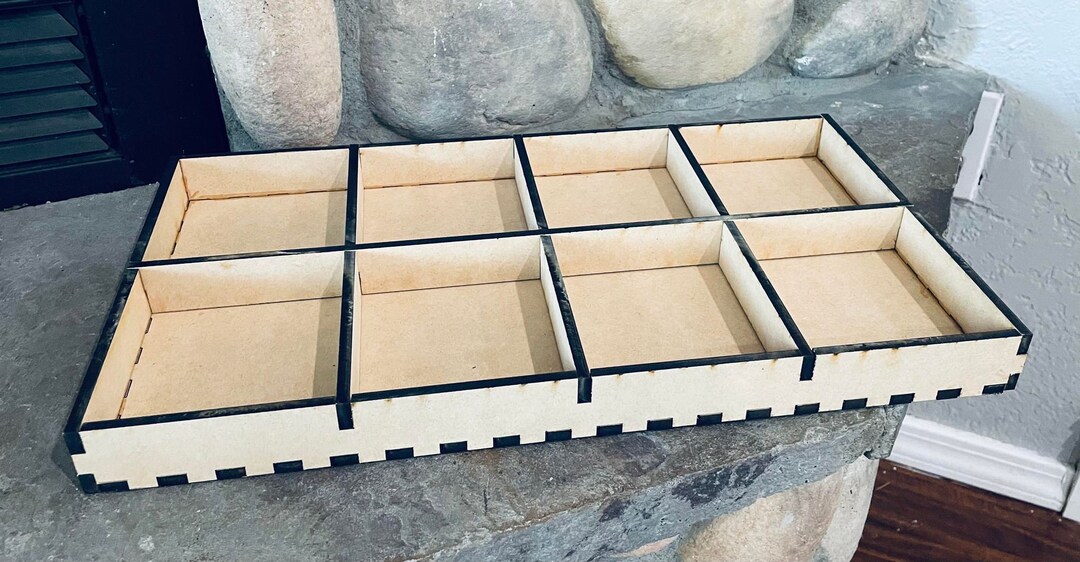 Slotted Divider Box 10x18x1 4 X2 Rows BUNDLE 1/4 1/8 Digital File SVG Etsy