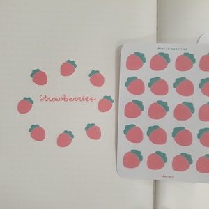 Mini Strawberries | Strawberry Stickers | Cute Strawberry Stickers
