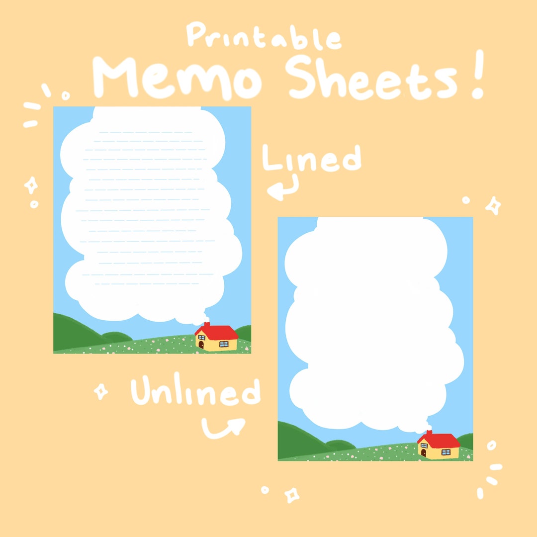 Little House Printable Memo Sheet Set Digital Download - Etsy
