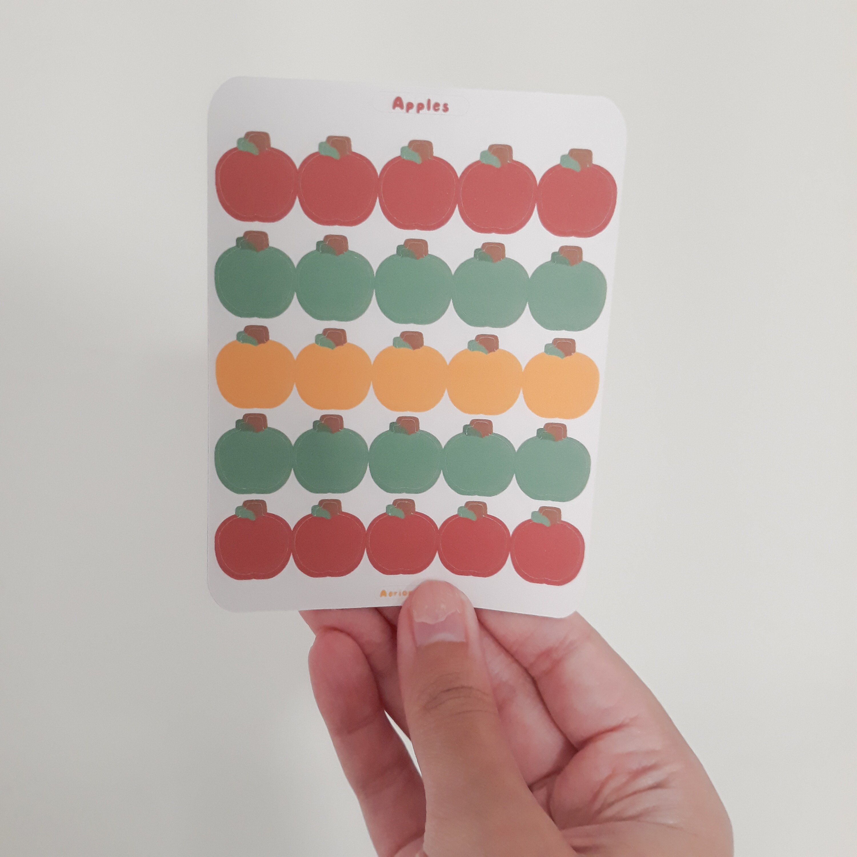 Mini Apple Sticker Sheet | Apple Sticker Sheet | Cute Apple Stickers - Etsy