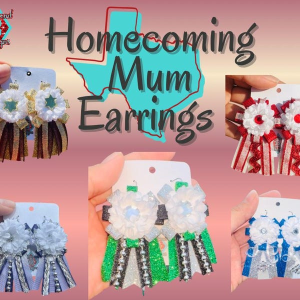 Homecoming Mum Earrings
