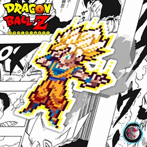 Goku Super Saiyan Pixel Pattern Old Etsy