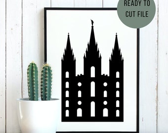 Salt Lake Temple Cut Image, Ready to Cut Salt Lake Temple, LDS Temple Cut, Mormon Temple Cut Image, Ready to Cut LDS image
