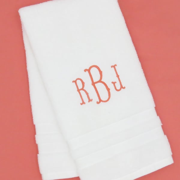 Powder Room Hand Towel Monogram - Etsy