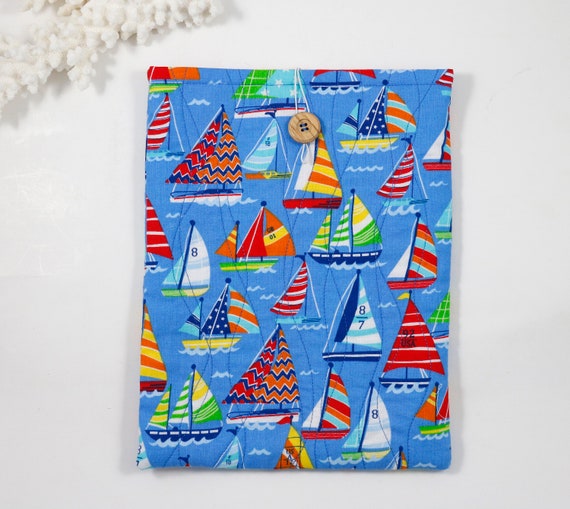 Quilted Book Sleeve With Bookmark Padded Book Protector Etsy