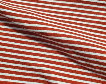red and white striped jersey fabric