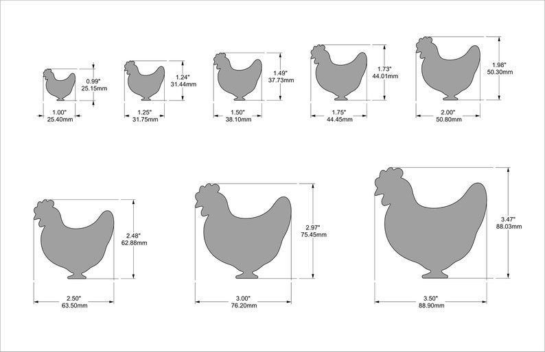 Chicken Cookie / Polymeer Klei Cutter afbeelding 2