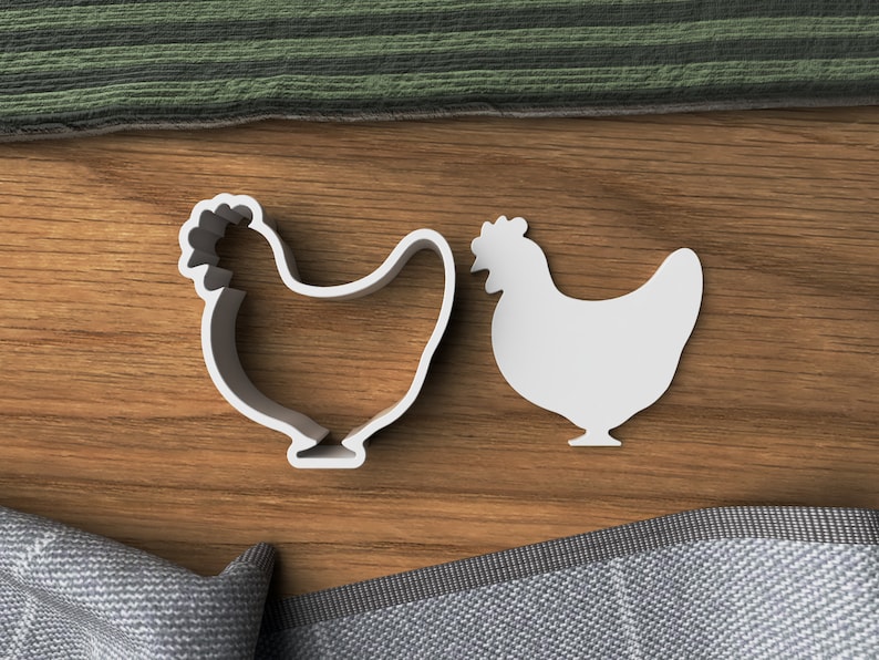 Chicken Cookie / Polymeer Klei Cutter afbeelding 1