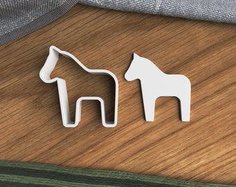 Dala Horse Cookie / Polymer Clay Cutter