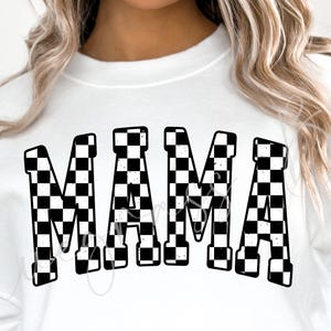 Retro Checkered Mama PNG, Mama Checkered, Mama Shirt Design, Retro Mama Png