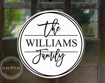 Apellido familiar SVG, letrero con nombre familiar, letrero estilo granja SVG, archivo de corte