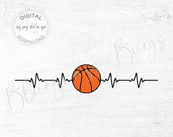 Basketball Heartbeat Etsy