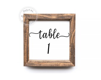 Table Numbers Svg Etsy