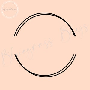 Circle Split Frame SVG, Monogram Frame Png, Geometric Frame SVG, Frame Clipart, Digital Download, Cricut, Silhouette Cut File