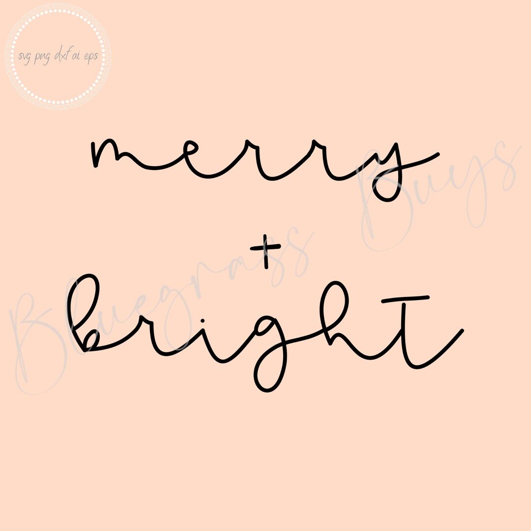 Merry and Bright SVG - Holiday Cut File - Winter SVG - Digital Download ...