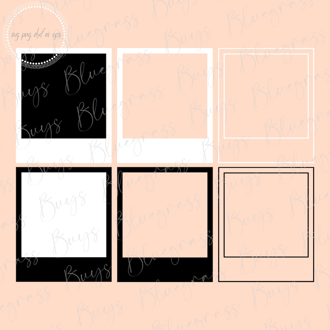 Polaroid Picture Frame SVG, Retro Frame Png, Photo Frame Clipart
