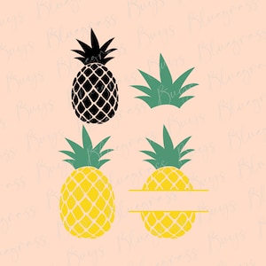 Pineapple SVG, Summer Png, Pineapple Clipart, Digital Download, Cricut, Silhouette Cut File