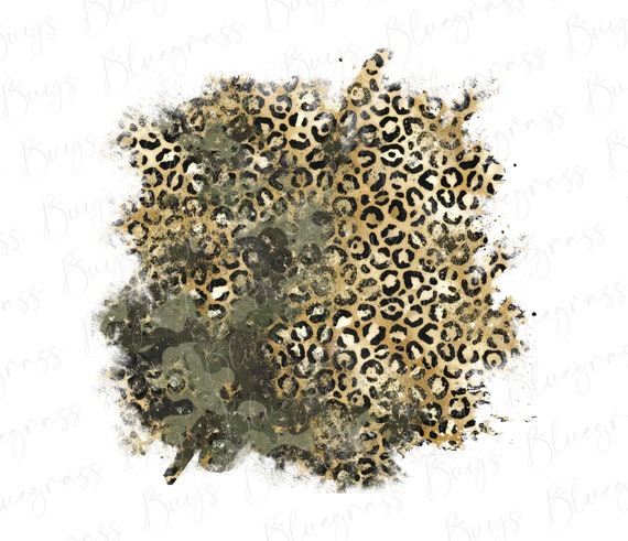 Leopard Camouflage Background PNG, Distressed Camo, Grunge Cheetah