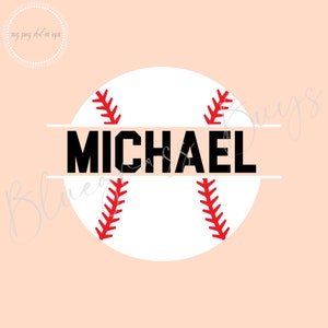 Baseball SVG - Monogramm Rahmen - Baseball Name Rahmen PNG - Baseball Clipart