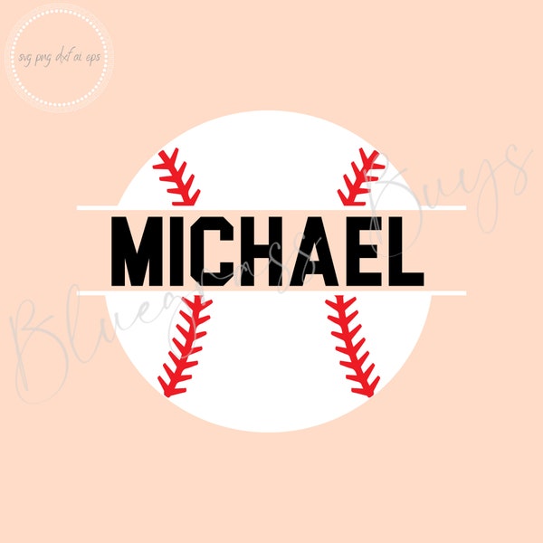 Baseball SVG - Monogram Frame - Baseball Name Frame PNG - Baseball Clipart