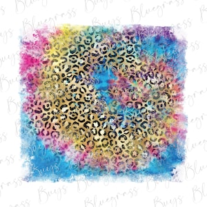 Tie Dye Leopard Background PNG, Grunge Cheetah Background, Distressed Tie Dye Backsplash