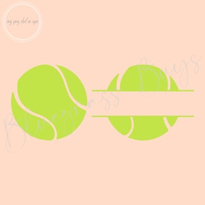 Tennis Ball SVG - Tennis Monogram SVG - Sports Cut File