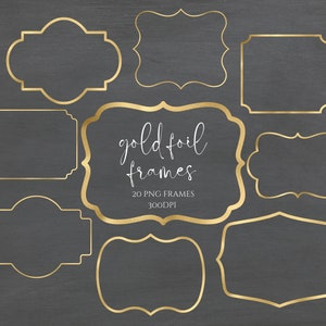 Goldfolienrahmen, Rahmen Clipart, Vintage Border Frames PNG