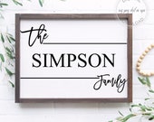 Family Last Name SVG - Family Name Sign - Farmhouse Style Sign SVG - Cut File