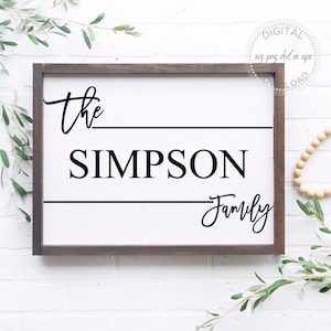 Familie achternaam SVG - familienaam teken - boerderij stijl teken SVG - bestand knippen