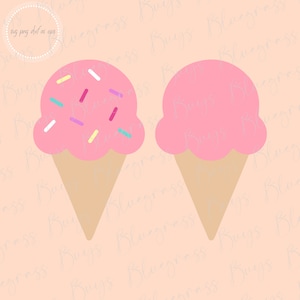 Eistüte SVG, Name Rahmen Png, Dessert SVG, Eis Clipart, digitaler Download, Cricut, Silhouette Schnittdatei