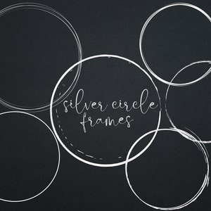 Silberfolie Kreis Rahmen, Rahmen Clipart, Runde Metallic Kreis Elemente