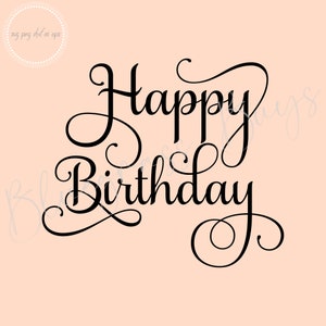 Gelukkige verjaardag SVG, verjaardag SVG, digitale download, Cricut, silhouet snijden bestand