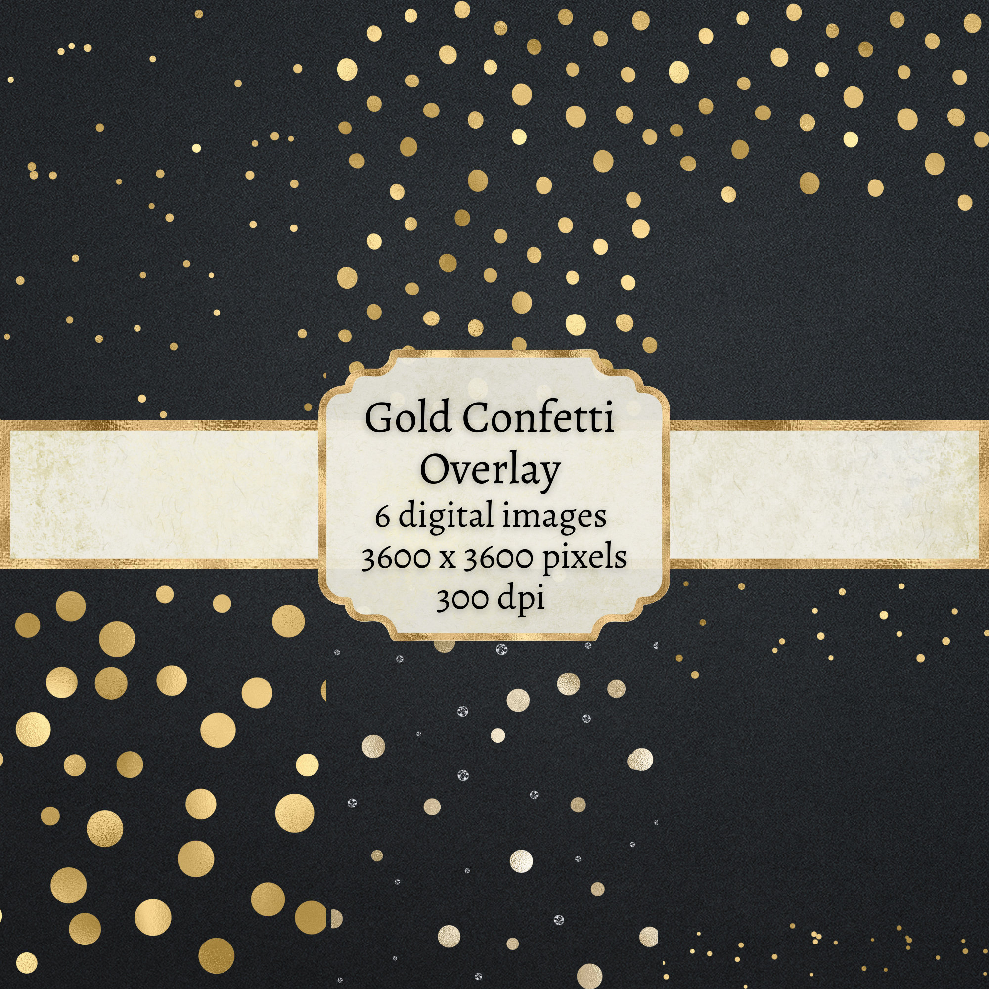 Black Gold Glitter Ribbon Streamers Confetti Clipart Curling 