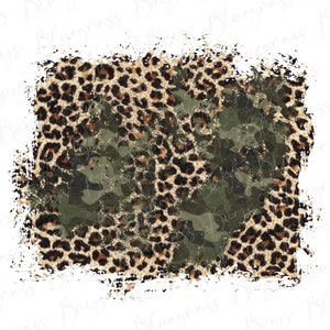 Leopard Camouflage Background PNG, Distressed Camo, Grunge Cheetah Backsplash