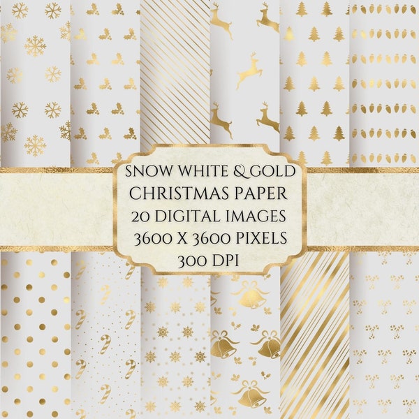 Christmas Digital Paper, Holiday Scrapbook Paper, Seamless Pattern Digital Paper