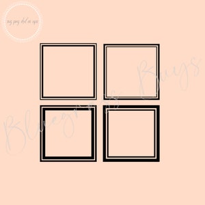 Vierkant frame SVG, basisvorm frame PNG, vormframe Svg, vierkant monogram SVG, digitale download, Cricut, silhouet snijden bestand