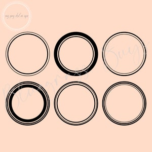 Circle Frame SVG, Basic Shape Frame Png, Circle Monogram SVG, Digital Download, Cricut, Silhouette Cut File