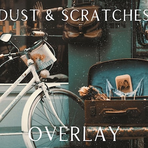 Vintage Film Dust and Scratch Overlay, Photo Textures, Vintage Textures