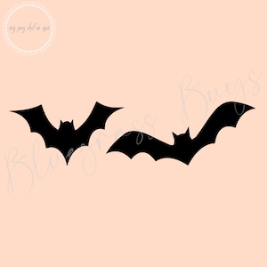 Nietoperze SVG - Clipart Halloween - Latające nietoperze - Pobieranie cyfrowe - Cricut - Plik do cięcia sylwetki