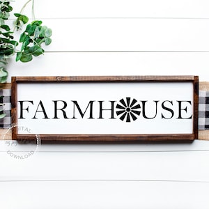 Ferme de ferme SVG - moulin à vent signe SVG - clipart moulin à vent - fichier de coupe Cricut