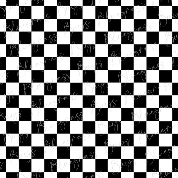 Black and White Checkered Seamless Pattern, Checkered Digital Paper