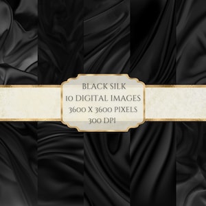 Papel digital de seda preta, textura de seda, papel digital acetinado, papel para scrapbook para impressão